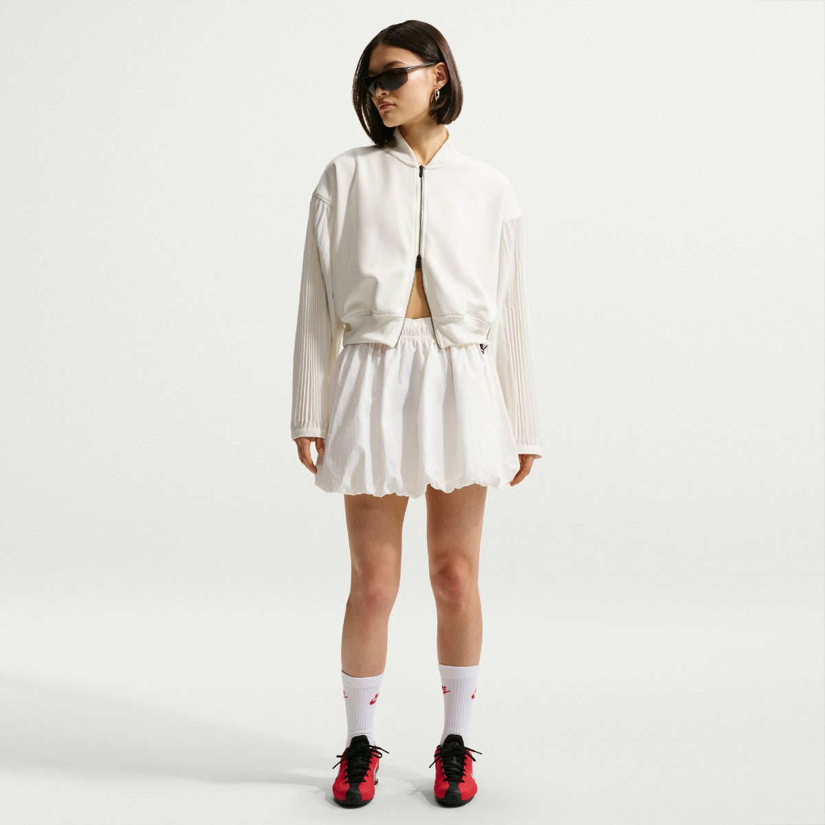 NIKE Wmns Loose bubble skirt ナイキ ウィメンズ ルーズ バブル スカート IQ0062【レディース バブルヘム ルーズシルエット タフタ素材 ストリートスタイル 26SS】