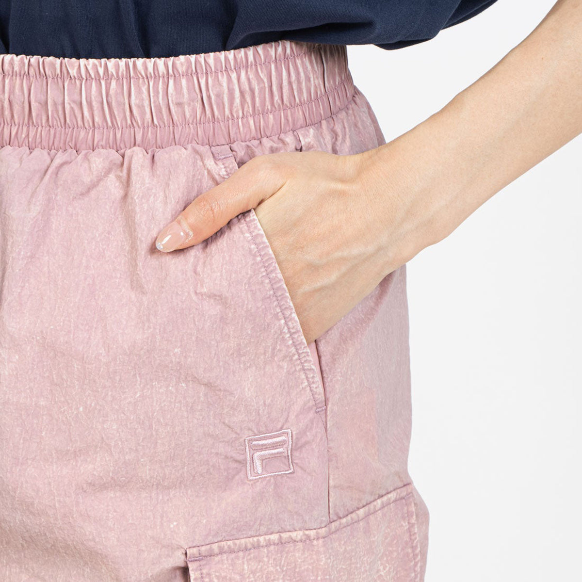 FILA CARGO SKIRT フィラ カーゴスカート CE6SCW007【レディース 製品染め サイドポケット ドローコード 26SS】