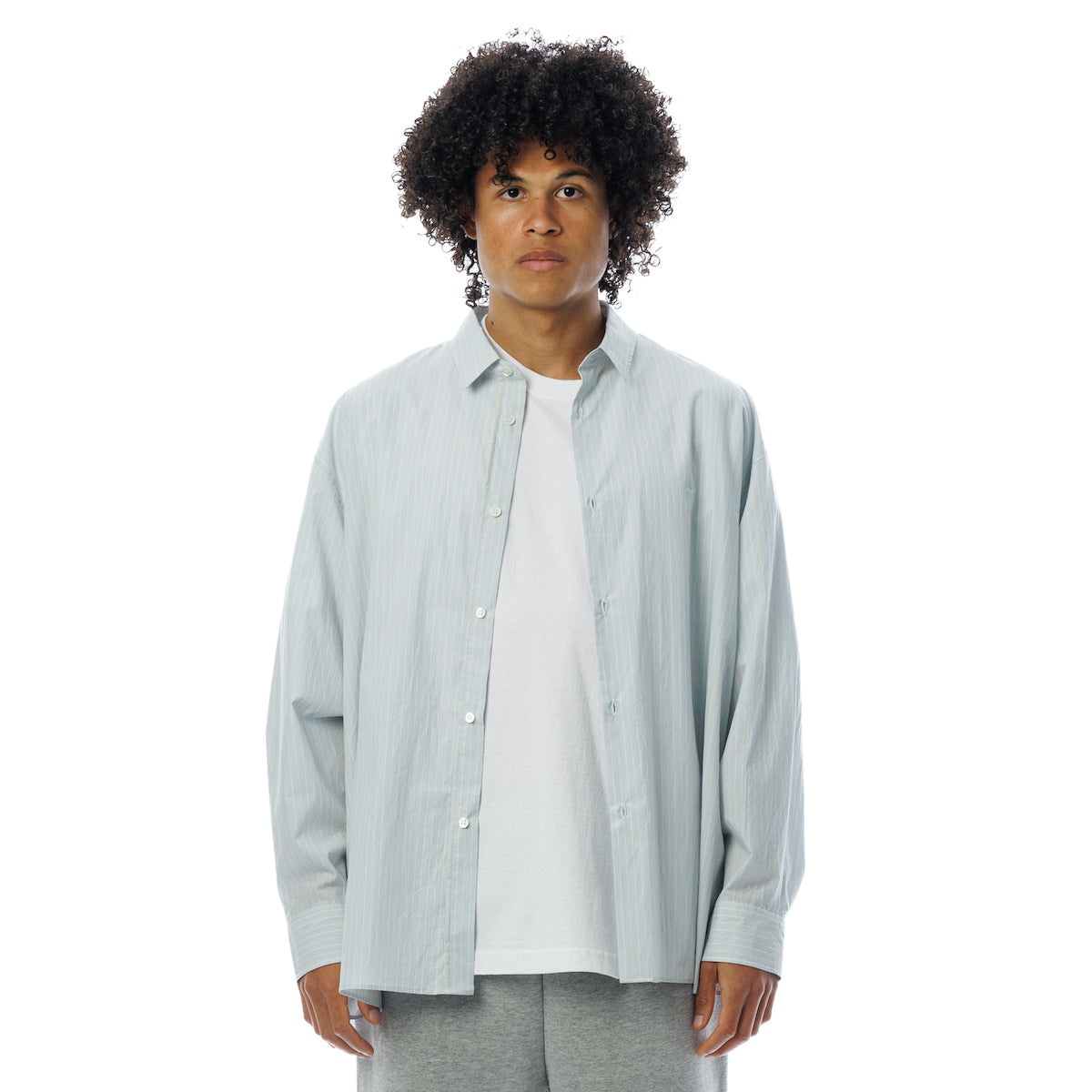 Sandinista Gentle Resort Oversized Stripe Shirt サンディニスタ ジェントル リゾート オーバーサイズド ストライプ シャツ 60426PS06-TP【メンズ ストライプ 長袖 コットンシャツ 26SS】