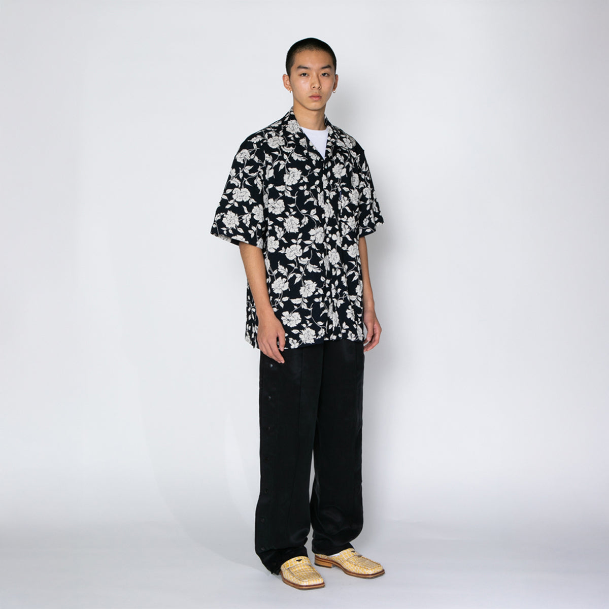 APPLEBUM Chirimen Knit Aloha Shirt アップルバム チリメン ニット アロハ シャツ 2610214【メンズ アロハシャツ メンズ 半袖シャツ オーバーサイズシャツ 26SS】