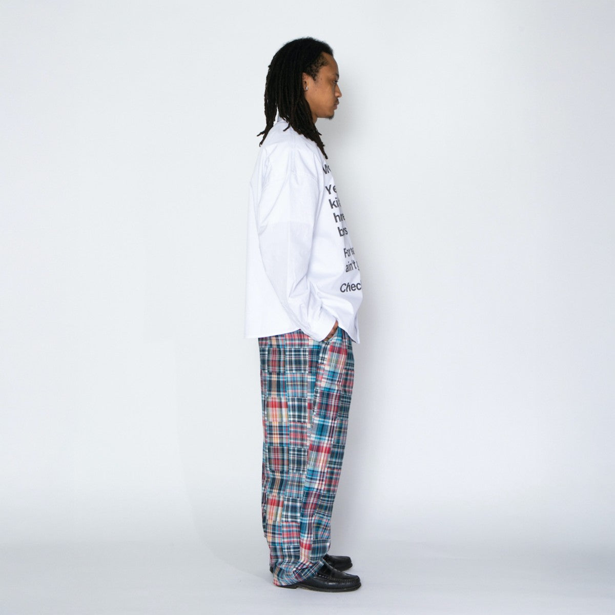 APPLEBUM Patchwork Madras Wide Pants アップルバム パッチワーク マドラス ワイドパンツ 2610802【メンズ ワイドパンツ メンズ パンツ 26SS】