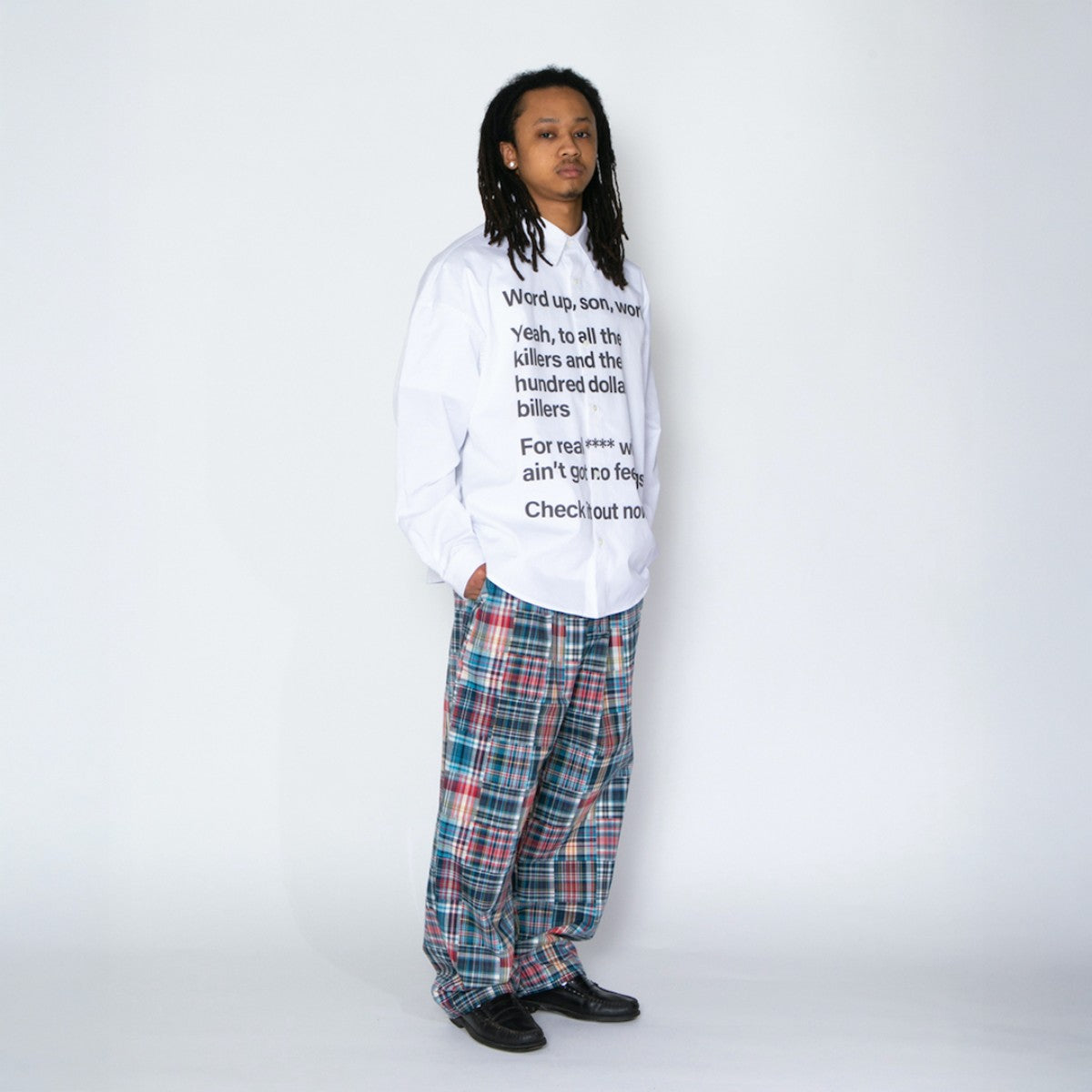 APPLEBUM Patchwork Madras Wide Pants アップルバム パッチワーク マドラス ワイドパンツ 2610802【メンズ ワイドパンツ メンズ パンツ 26SS】