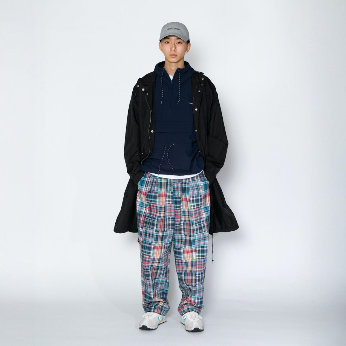 APPLEBUM Patchwork Madras Wide Pants アップルバム パッチワーク マドラス ワイドパンツ 2610802【メンズ ワイドパンツ メンズ パンツ 26SS】
