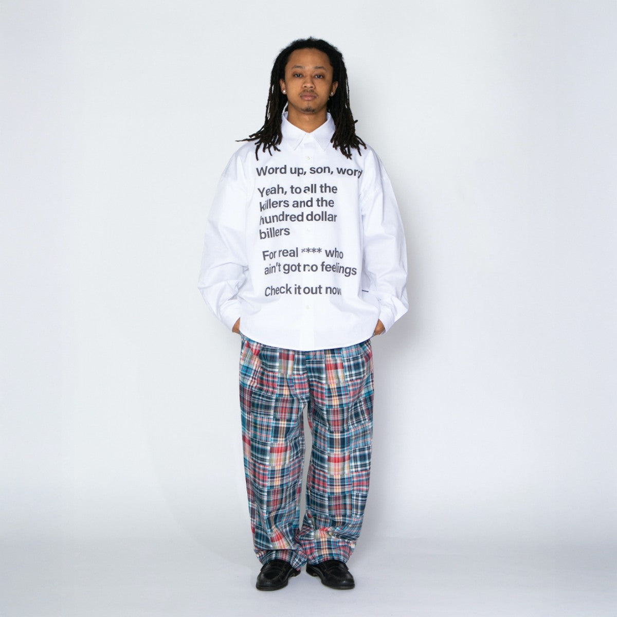 APPLEBUM Patchwork Madras Wide Pants アップルバム パッチワーク マドラス ワイドパンツ 2610802【メンズ ワイドパンツ メンズ パンツ 26SS】