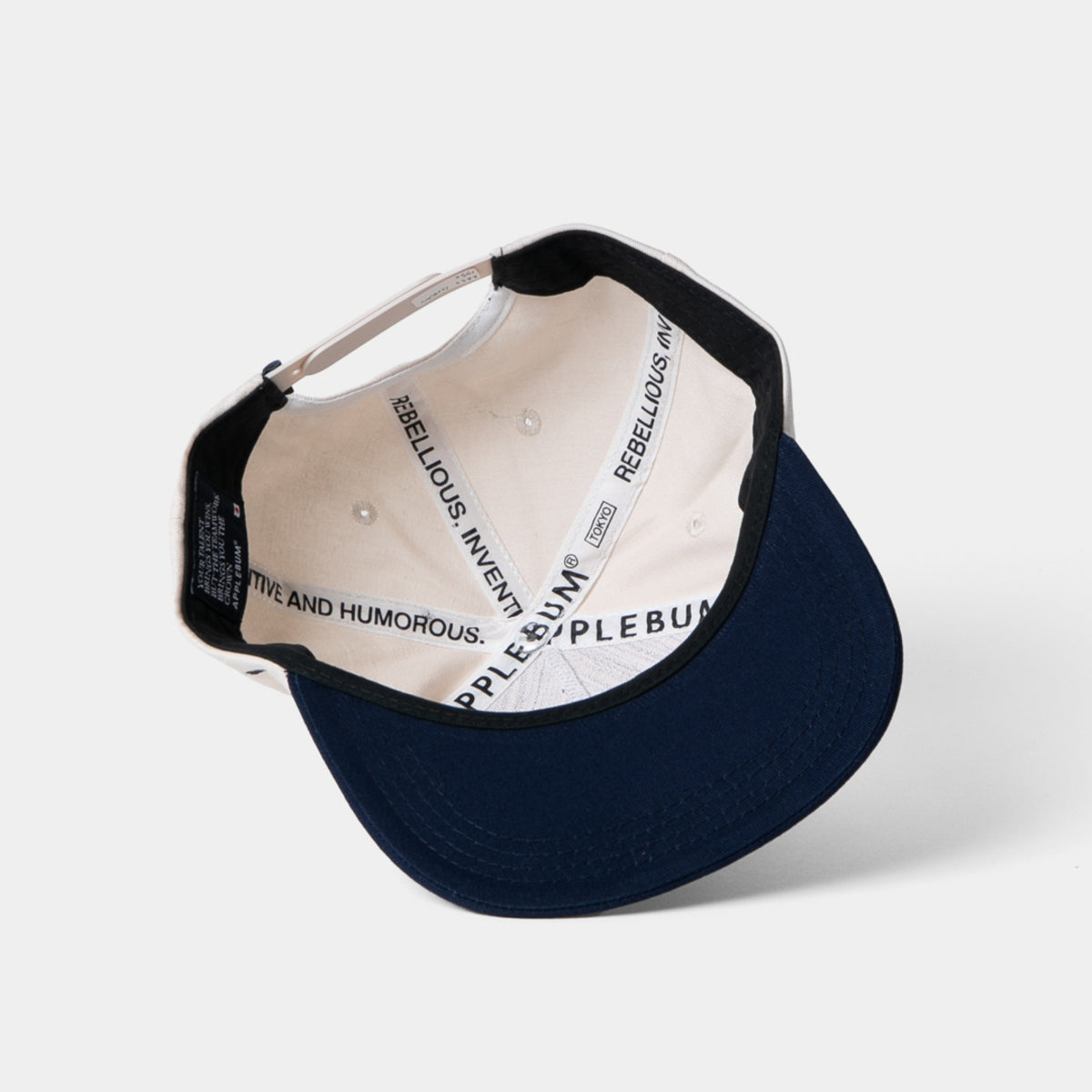 APPLEBUM “Trojan Logo” 5 Panel Cap アップルバム “トロージャンロゴ”5パネルキャップ 2610901【メンズ キャップ バイカラー コットン素材 26SS】