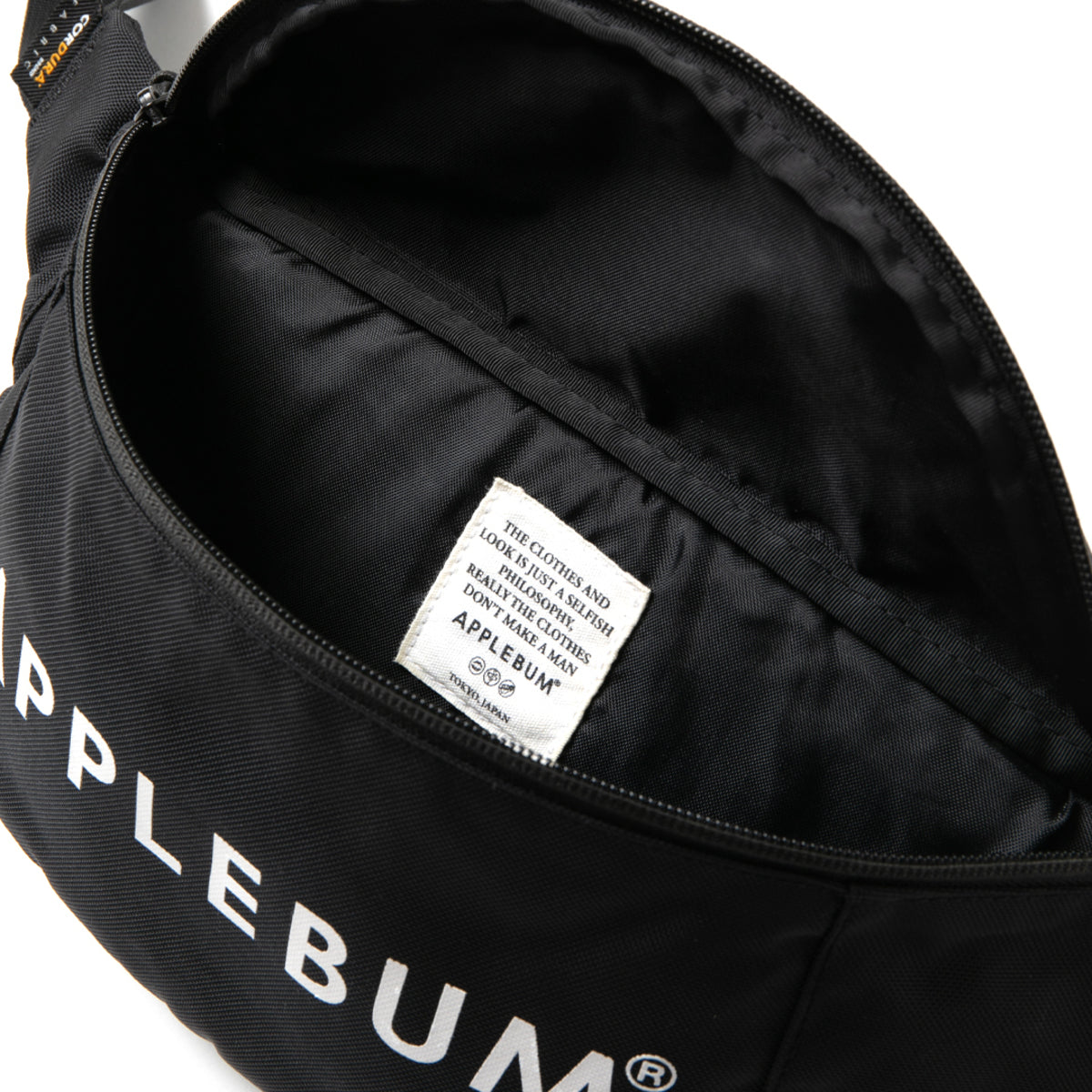 APPLEBUM Cordura Waist Bag アップルバム コーデュラ ウエスト バッグ 2611005【メンズ ウエストバッグ 長さ調節 ロゴ刺繍 26SS】