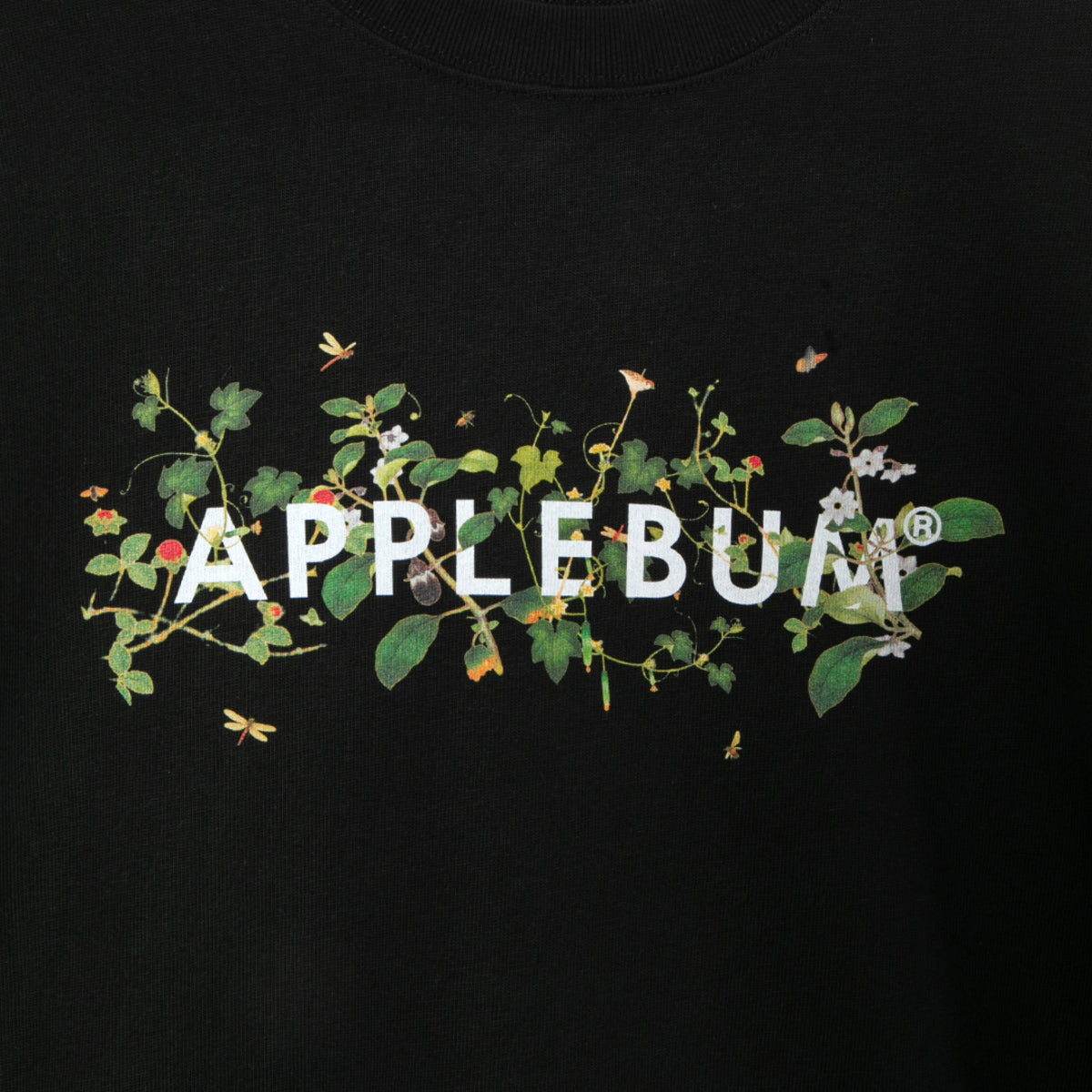 APPLEBUM “Leafed" Logo T-Shirt アップルバム “リーフド" ロゴ ティーシャツ 2611113【メンズ フォトTシャツ プリントTシャツ 半袖 カジュアルトップス 26SS】