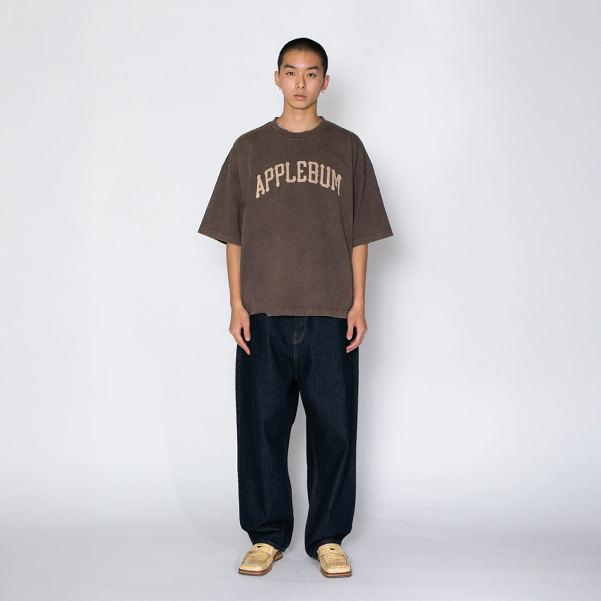 APPLEBUM Damaged Short T-Shirt アップルバム ダメージド ショート Tシャツ 2611120【メンズ ヴィンテージTシャツ メンズ 半袖Tシャツ ダメージ加工Tシャツ 26SS】