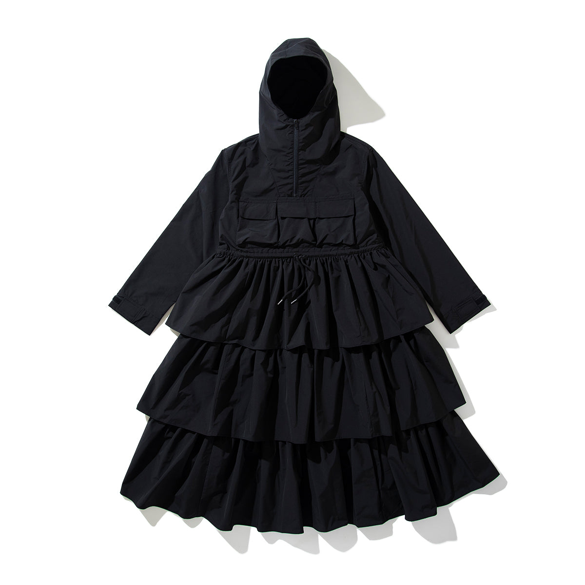 NON TOKYO MULTI POCKET TECH ONE-PIECE ノントーキョー マルチポケットテックワンピース NON-26S-0208【レディース ドローコード ポケット フリル 26SS】