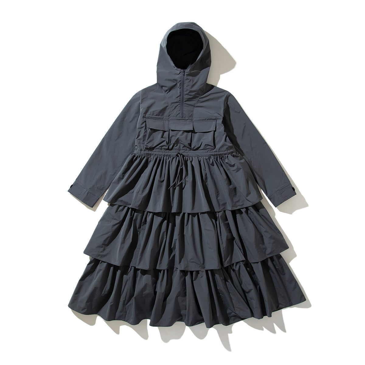 NON TOKYO MULTI POCKET TECH ONE-PIECE ノントーキョー マルチポケットテックワンピース NON-26S-0208【レディース ドローコード ポケット フリル 26SS】