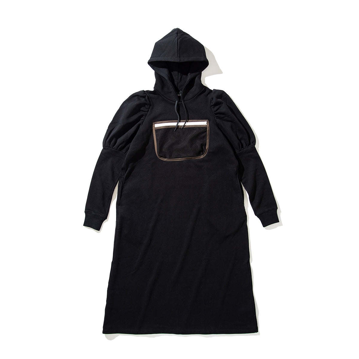 NON TOKYO MESH POCKET PUFFSLEEVE ONE-PIECE ノントーキョー メッシュ ポケット パフスリーブ ワンピース NON-26S-0213【レディース メッシュポケット 通気性 パーカーワンピース 26SS】
