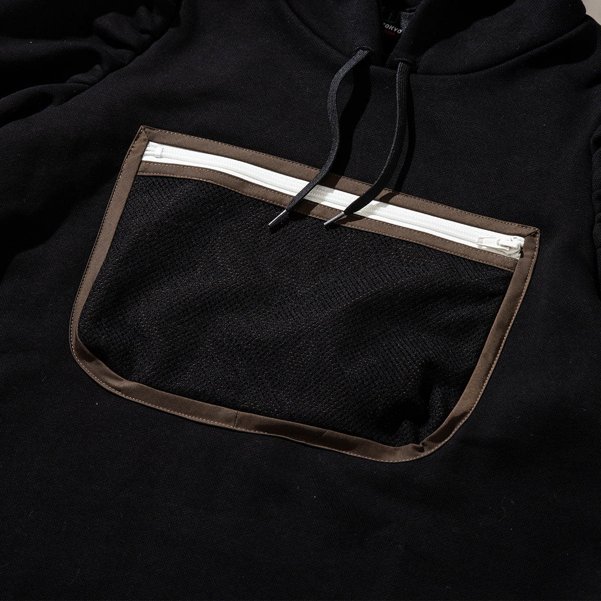 NON TOKYO MESH POCKET PUFFSLEEVE ONE-PIECE ノントーキョー メッシュ ポケット パフスリーブ ワンピース NON-26S-0213【レディース メッシュポケット 通気性 パーカーワンピース 26SS】