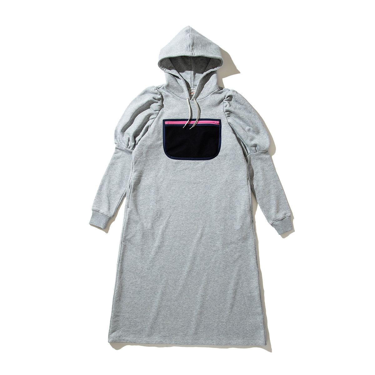 NON TOKYO MESH POCKET PUFFSLEEVE ONE-PIECE ノントーキョー メッシュ ポケット パフスリーブ ワンピース NON-26S-0213【レディース メッシュポケット 通気性 パーカーワンピース 26SS】