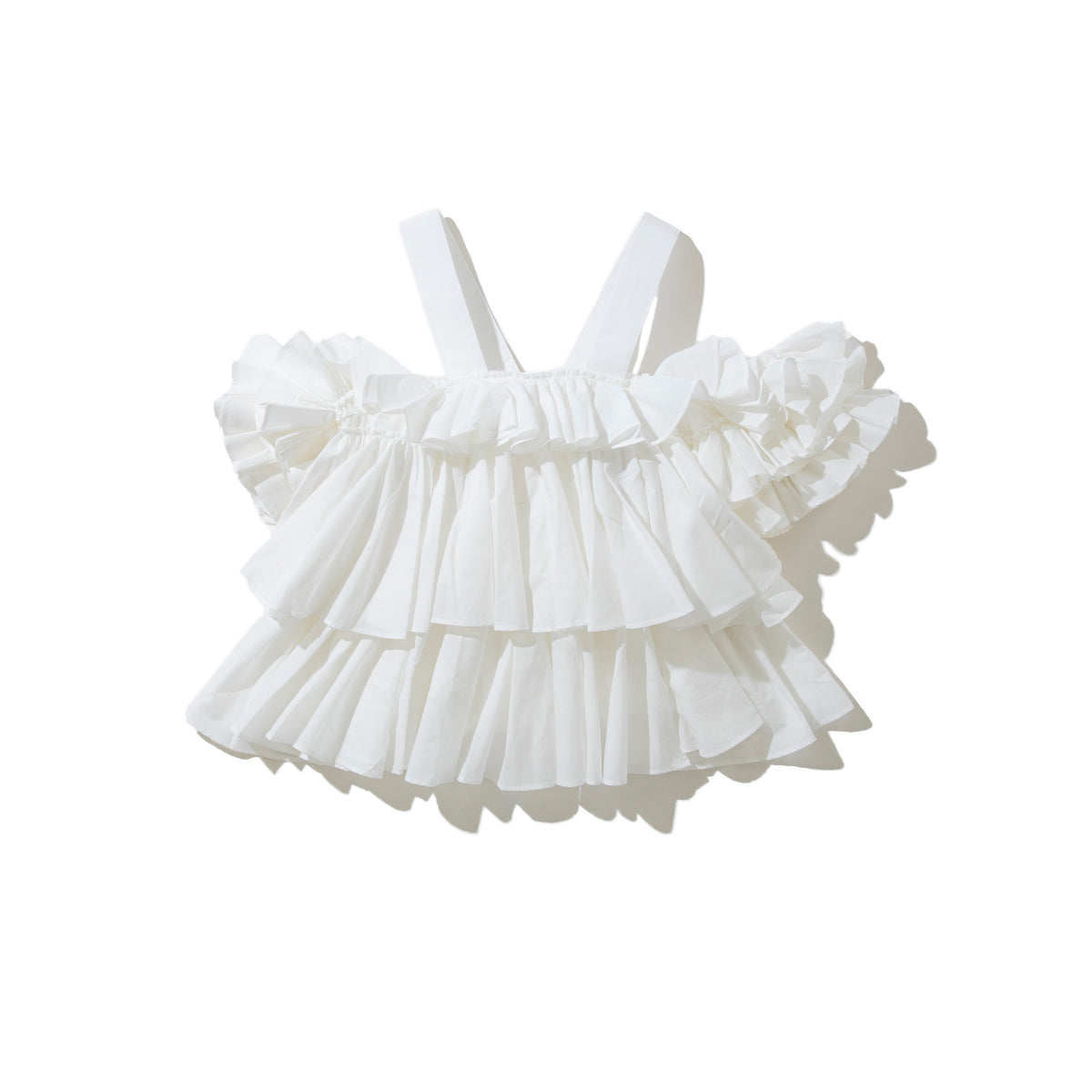 naokitomizuka Volume camisole blouse ナオキトミヅカ ボリューム キャミソール ブラウス GRNTB024【レディース コットン100% フリル ブラウス 26SS】