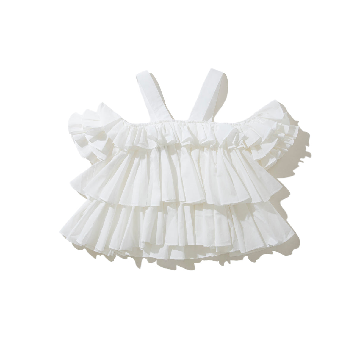 naokitomizuka Volume camisole blouse ナオキトミヅカ ボリューム キャミソール ブラウス GRNTB024【レディース コットン100% フリル ブラウス 26SS】