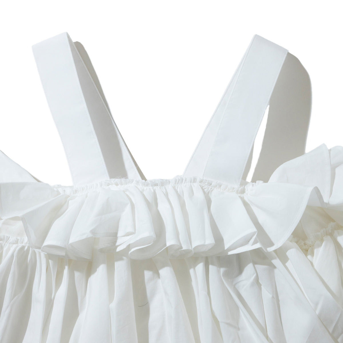 naokitomizuka Volume camisole blouse ナオキトミヅカ ボリューム キャミソール ブラウス GRNTB024【レディース コットン100% フリル ブラウス 26SS】