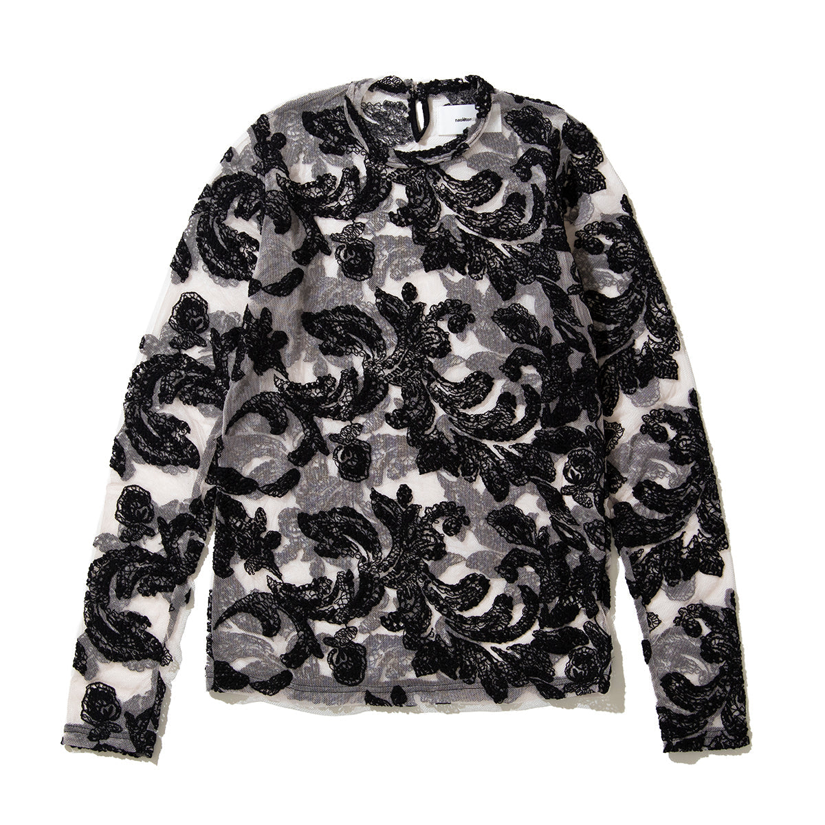 naokitomizuka Race embroidery tops ナオキトミヅカ レース エンブロイダリー トップス GRNTT024【レディース ポリエステル素材 レース柄 26SS】