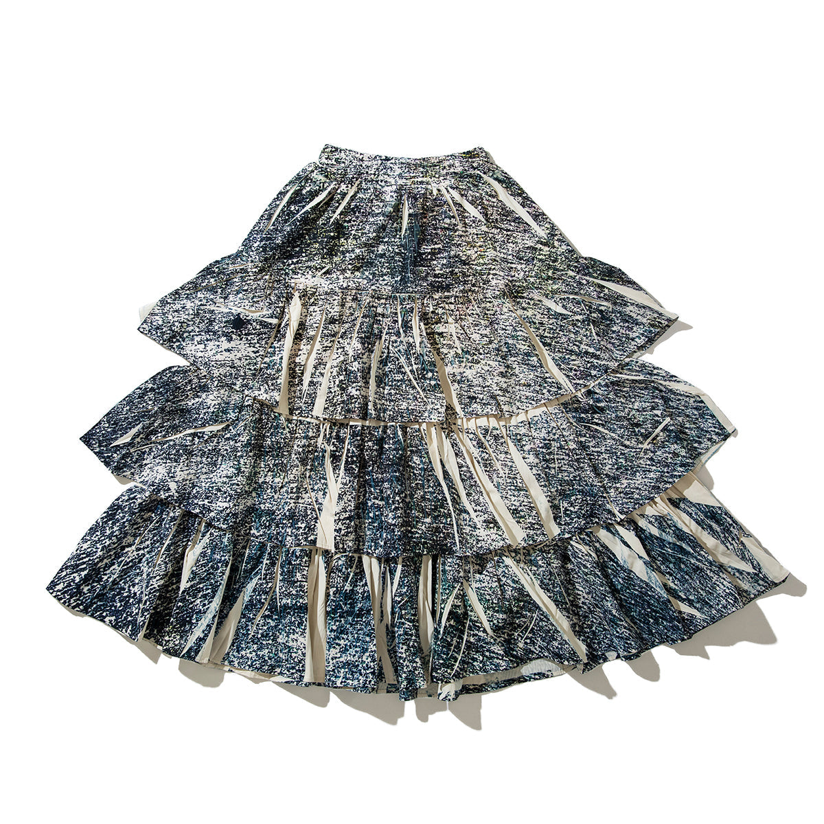 NON TOKYO DIRECT PRINT RIB GATHER LONG SKIRT ノントーキョー ダイレクト プリント リブ ギャザー ロング スカート NON-26S-0207【レディース ギャザースカート フリル ポリエステル素材 26SS】