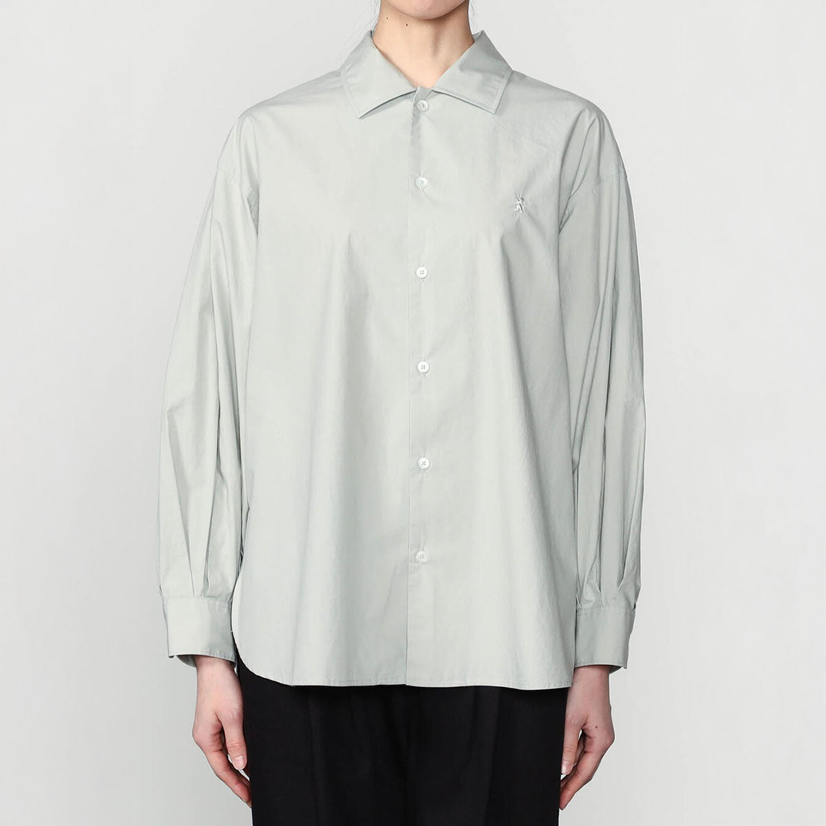 Gymphlex Cotton L/S tunic shirt ジムフレックス コットン 長袖チュニックシャツ GY-B0365-OGT【レディース 長袖シャツ リラックスサイズ サイドスリット 26SS】