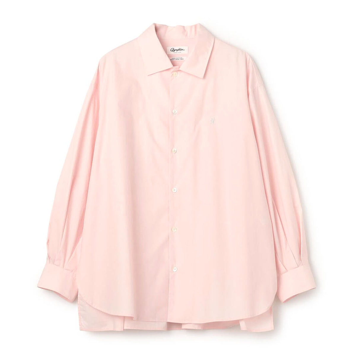 Gymphlex Cotton L/S tunic shirt ジムフレックス コットン 長袖チュニックシャツ GY-B0365-OGT【レディース 長袖シャツ リラックスサイズ サイドスリット 26SS】