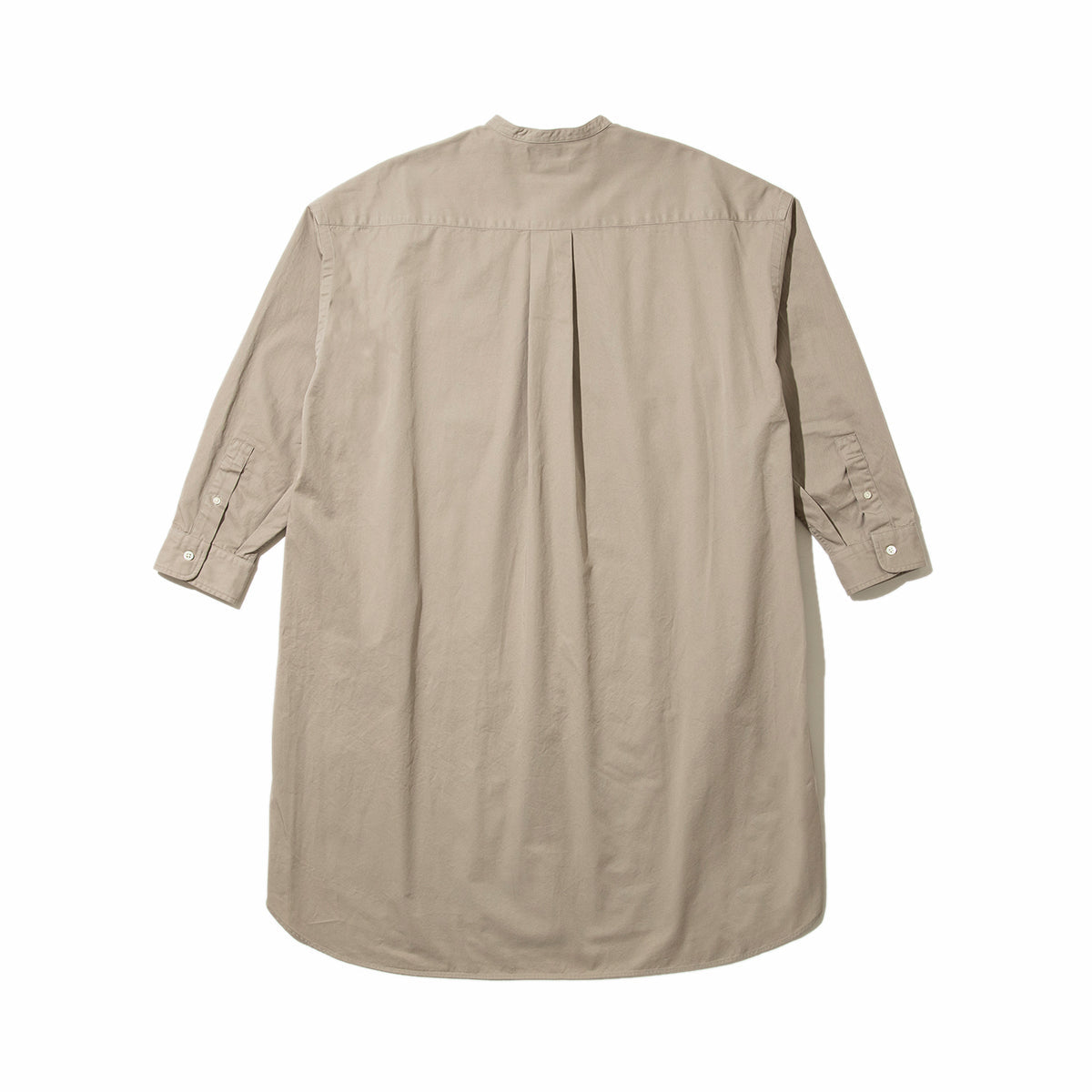 Gymphlex Band collar shirt dress ジムフレックス バンドカラーシャツワンピース GY-G0064-BIT【レディース バンドカラー ゆったりシルエット グリフィン刺繍 26SS】