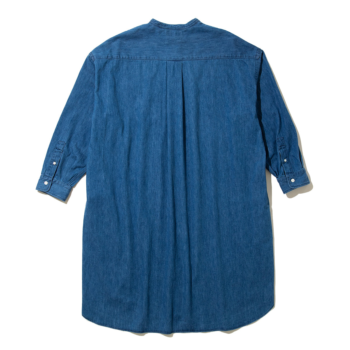 Gymphlex Band collar shirt dress ジムフレックス バンドカラーシャツワンピース GY-G0064-SDM【レディース バンドカラー ゆったりシルエット グリフィン刺繍 26SS】