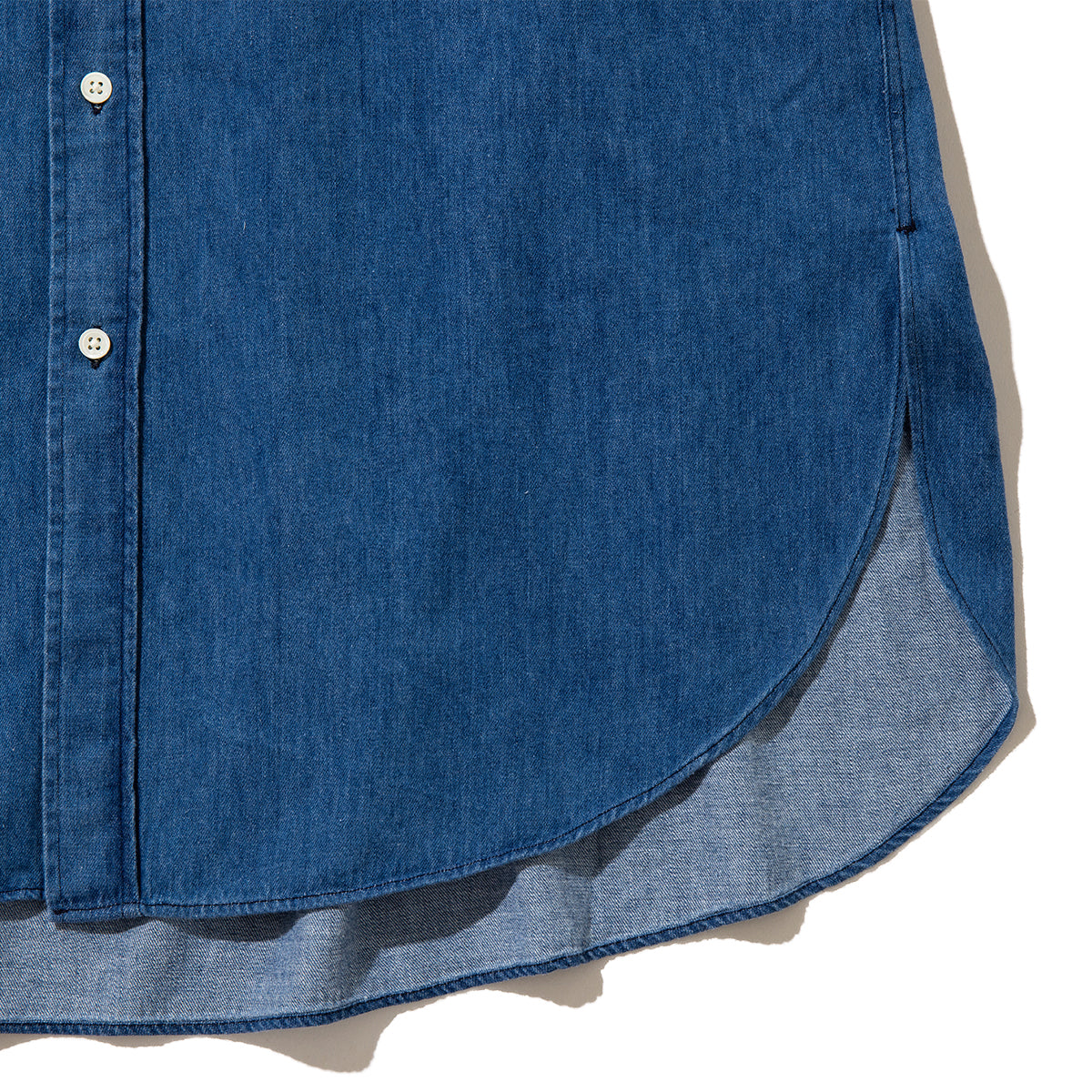 Gymphlex Band collar shirt dress ジムフレックス バンドカラーシャツワンピース GY-G0064-SDM【レディース バンドカラー ゆったりシルエット グリフィン刺繍 26SS】