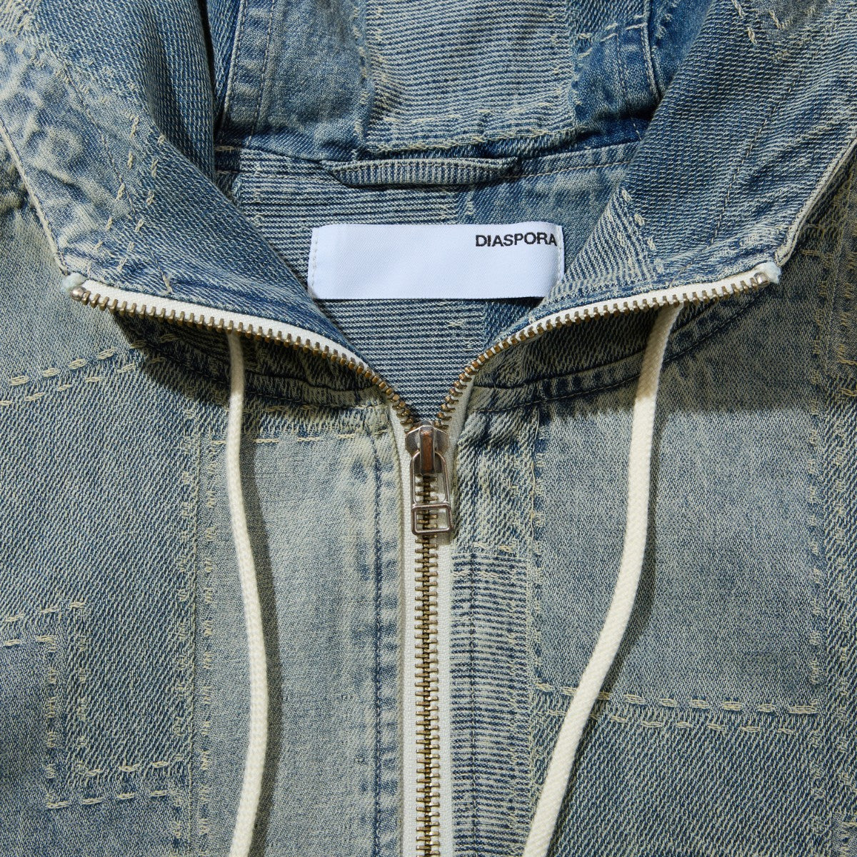 Diaspora skateboards Starbury Parka ディアスポラ スケートボード スターベリーパーカー DSP-26SS-0T02【メンズ フード付きジャケット パッチワークデニム カモフラージュ柄 ボックスシルエット ドローコード仕様 26SS】