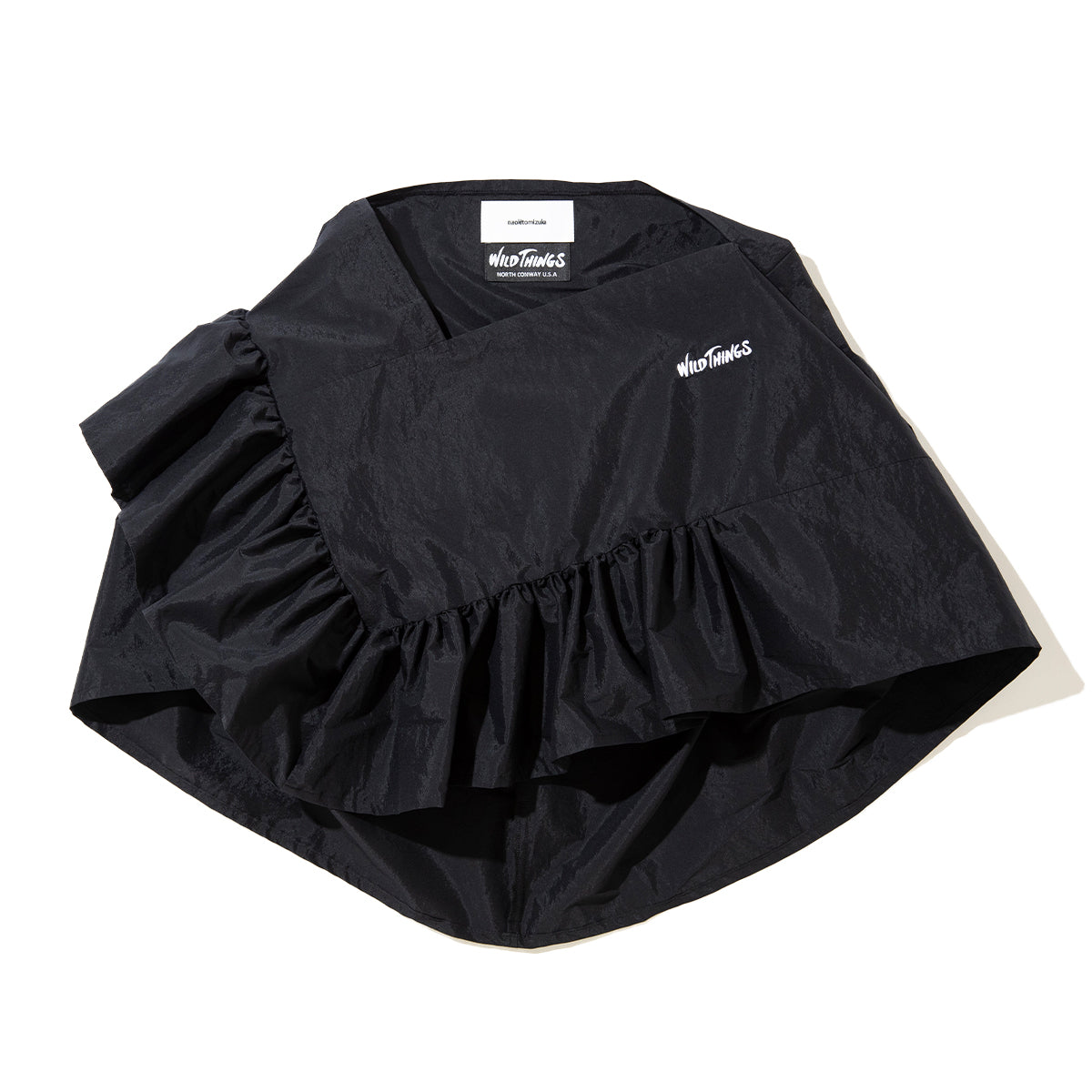 naokitomizuka WILD THINGS poncho with scarf ナオキトミヅカ WILD THINGS ポンチョ ウィズ スカーフ GRNTB022【レディース ポンチョ ナイロン素材 コラボ 26SS】