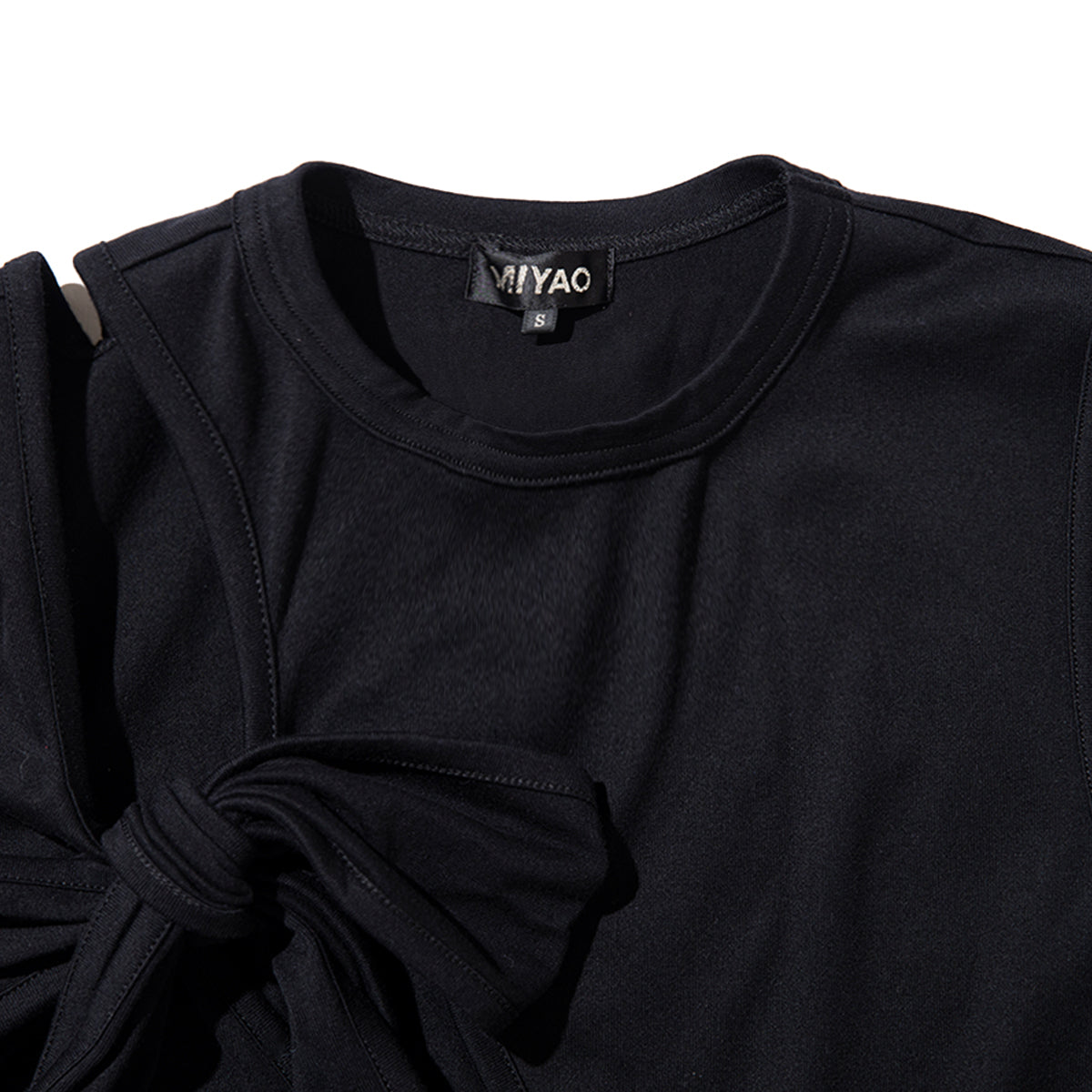 MIYAO Front Ribbon Tank Top ミヤオ 前身頃リボンタンクトップ METS-04【レディース コットン素材 リボン 26SS】