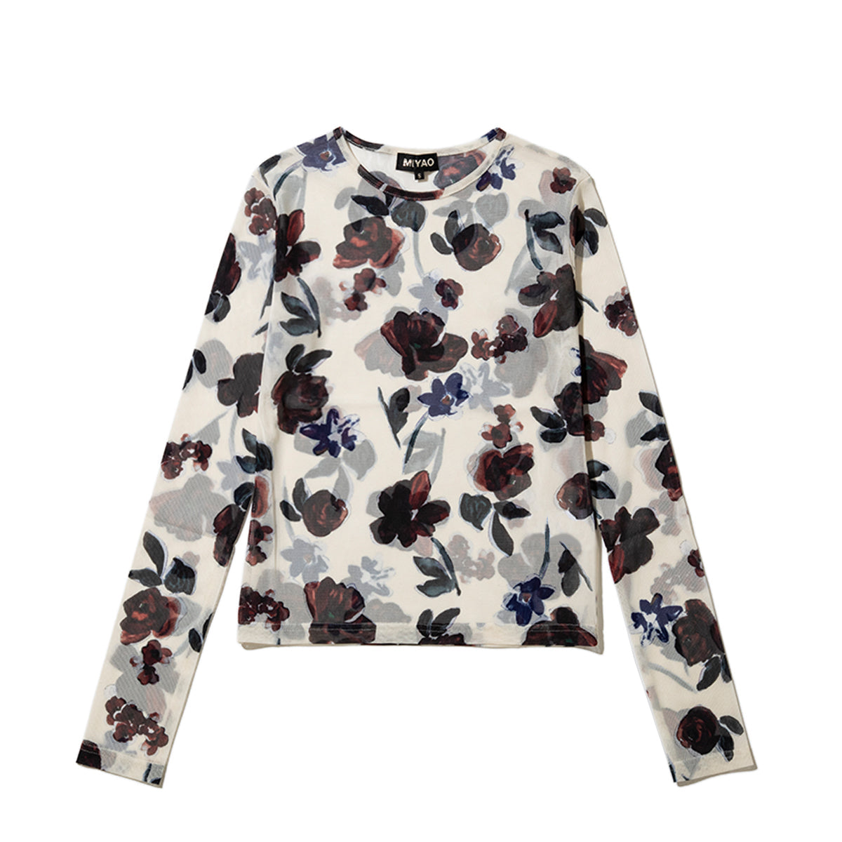 MIYAO Floral Print Top ミヤオ 花柄プリントトップ METS-05【レディース ポリエステル素材 花柄 26SS】