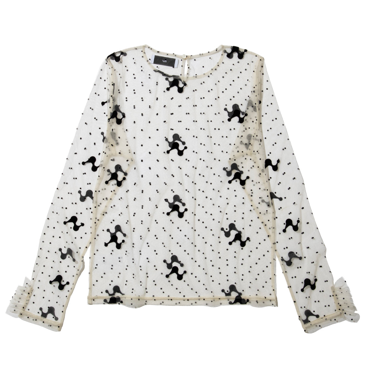 PoI tulle top motif ポィ チュール トップ モチーフ 261-CT03【レディース チュール シースルー 26SS】