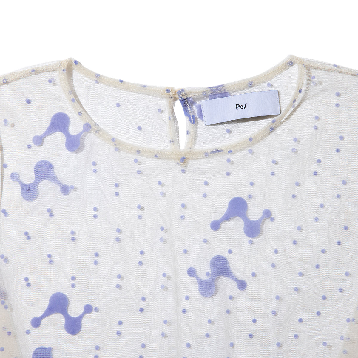 PoI tulle top motif ポィ チュール トップ モチーフ 261-CT03【レディース チュール シースルー 26SS】