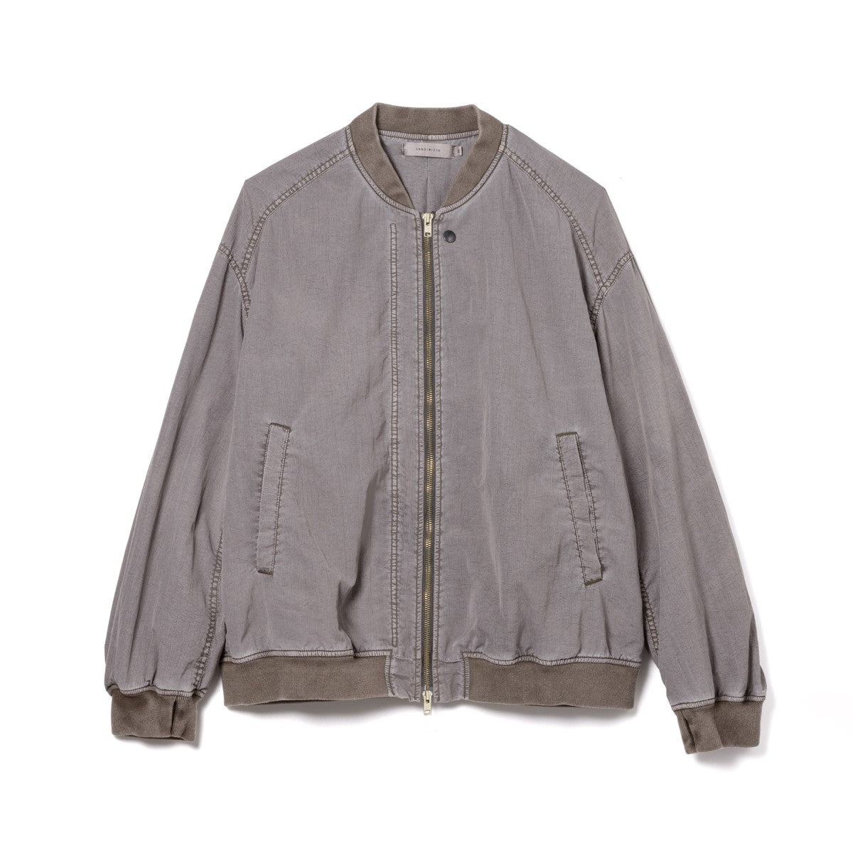 Sandinista Bomber Jacket - Overdyed サンディニスタ ボンバー ジャケット オーバーダイ 60426PS01-OW【メンズ ボンバージャケット 高密度ナイロン 製品染め 短丈 26SS】