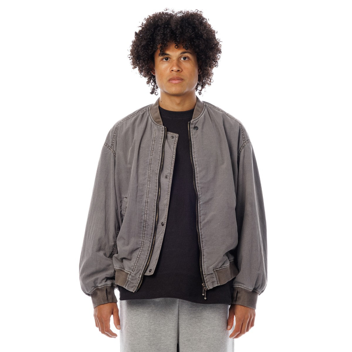 Sandinista Bomber Jacket - Overdyed サンディニスタ ボンバー ジャケット オーバーダイ 60426PS01-OW【メンズ ボンバージャケット 高密度ナイロン 製品染め 短丈 26SS】