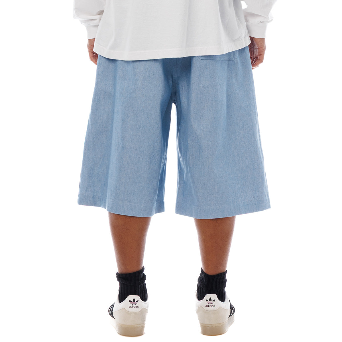 Sandinista Light Denim Easy Baggy Shorts サンディニスタ ライト デニム イージー バギー ショーツ 60426PS03【メンズ デニム生地 タック入り イージーショーツ 26SS】