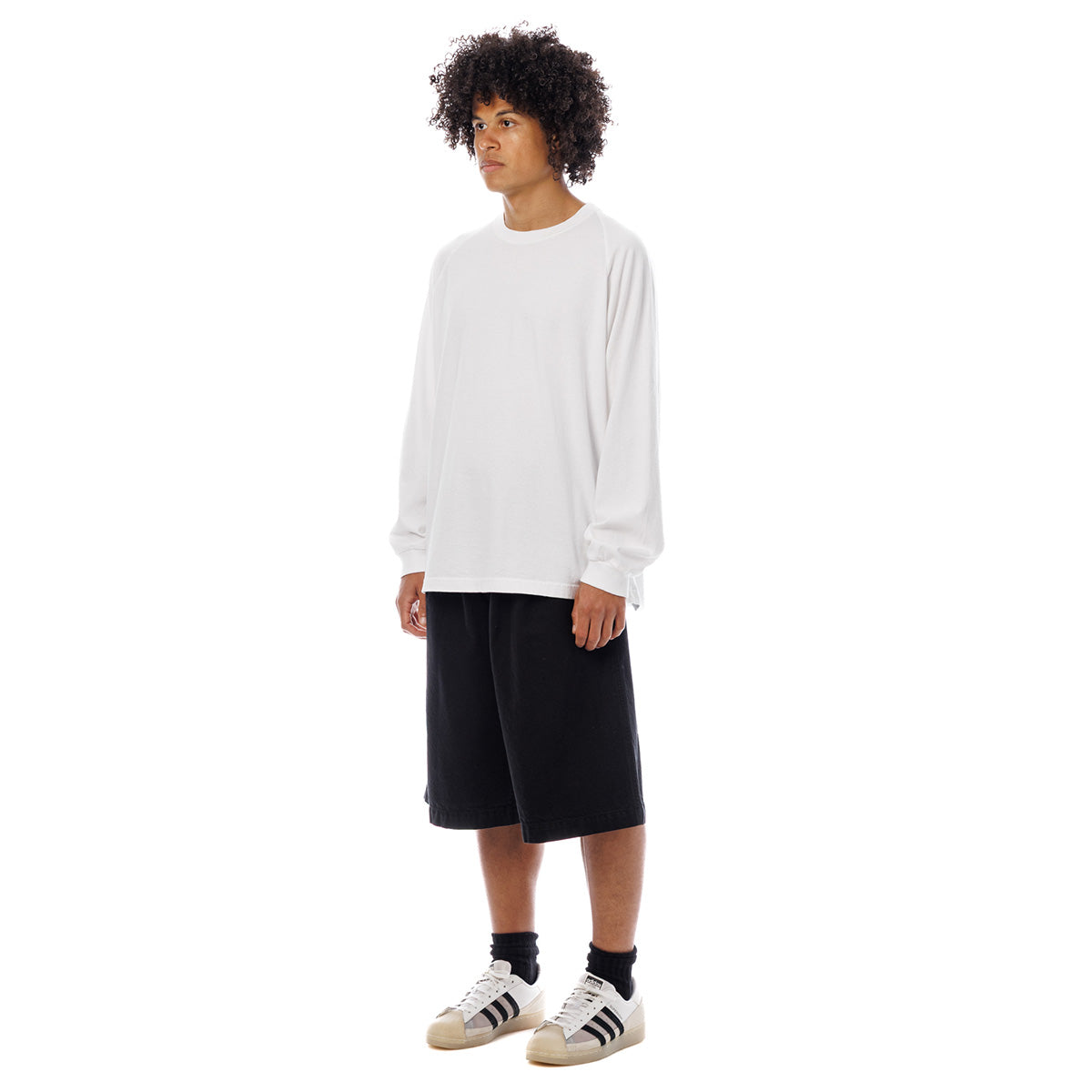 Sandinista Light Denim Easy Baggy Shorts - Overdyed サンディニスタ ライト デニム イージー バギー ショーツ オーバーダイド 60426PS04【メンズ 製品染め タック入り イージーショーツ 26SS】