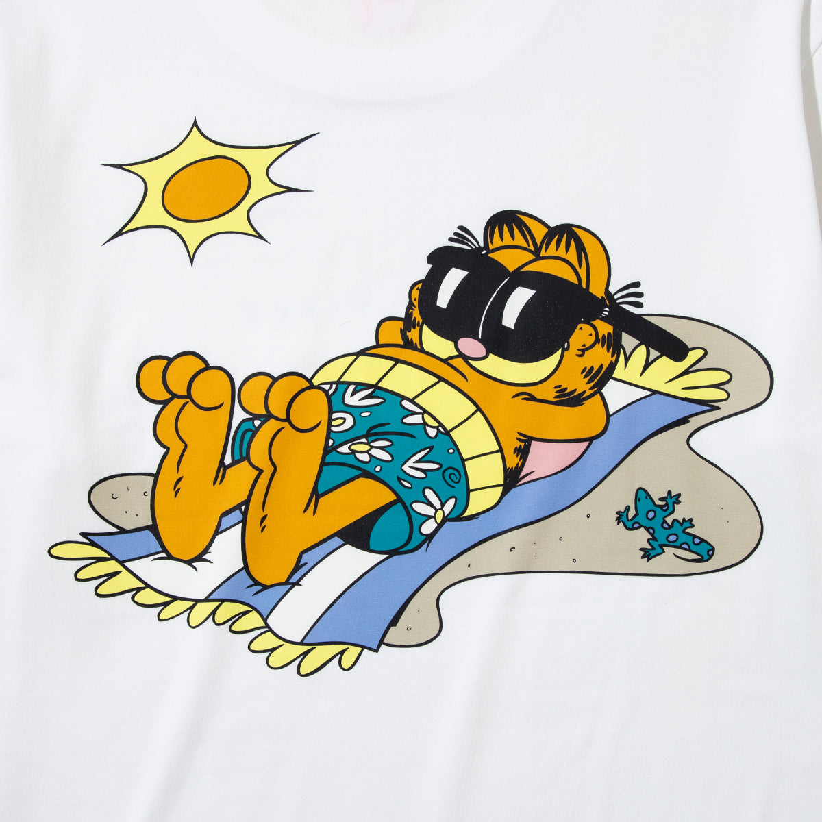 FLATLUX Garfield X Flatlux - Vacation Tee フラットラックス ガーフィールド × フラットラックス - バケーション Tシャツ FX26-202【メンズ 古着Tシャツ キャラクターTシャツ アメカジ ストリートファッション 26SS】