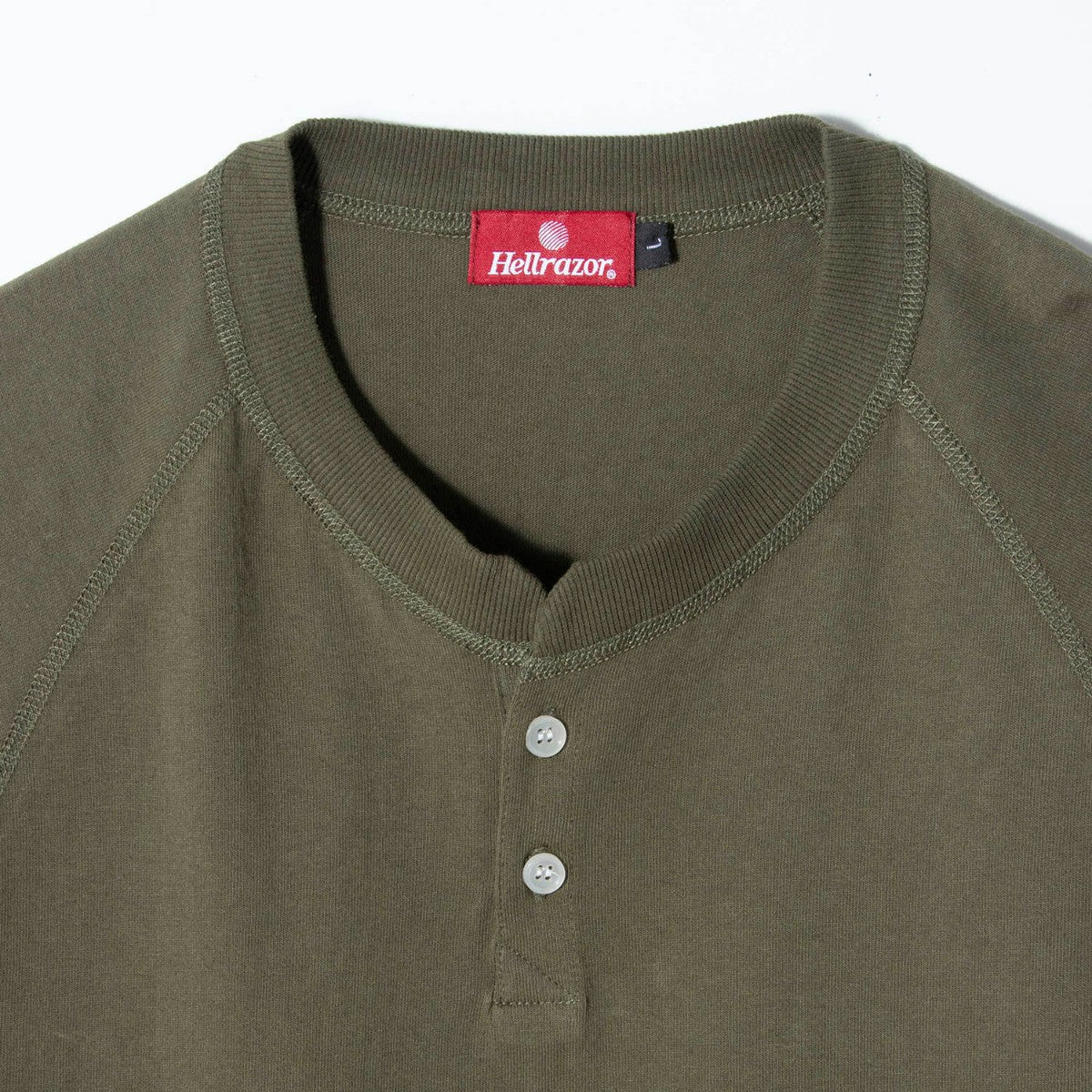 Hellrazor HENRY RAGLAN LS SHIRT ヘルレイザー ヘンリー ラグラン LS シャツ 01126SS0303【メンズ 長袖 ラグラン コットン素材 26SS】