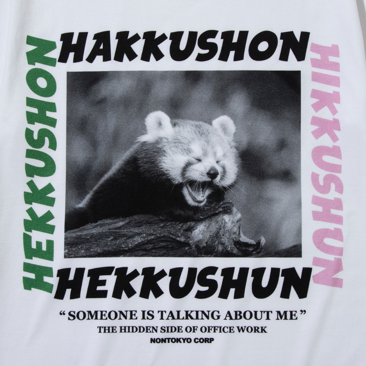 NON TOKYO RACCOON PRINT T-SHIRT ノントーキョー ラクーン プリント ティーシャツ NON-26S-0338【レディース 半袖 グラフィック 肌触り 26SS】