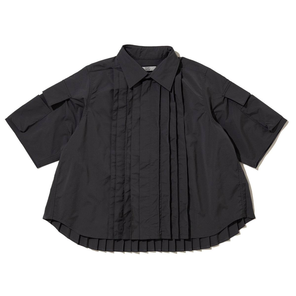 NON TOKYO PIN TUCK TECH SHIRT ノントーキョー ピンタック テックシャツ NON-26S-0403【レディース ポリエステル素材 半袖 プリーツ 26SS】