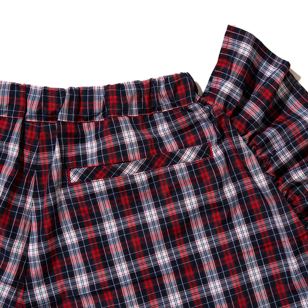 NON TOKYO CHECK FRILL TRUCK SHORTS ノントーキョー チェック フリル トラック ショーツ NON-26S-0409【レディース チェック柄 ポリエステル素材 コットン素材 26SS】