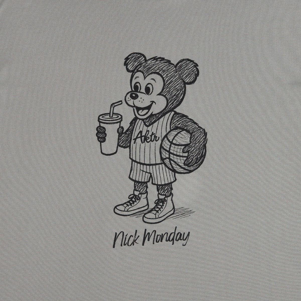 AKTR SKETCH NICK SPORTS TEE アクター スケッチ ニック スポーツ ティー 126-032005【メンズ スポーツTシャツ 半袖Tシャツ トレーニングウェア メンズスポーツウェア 26SS】