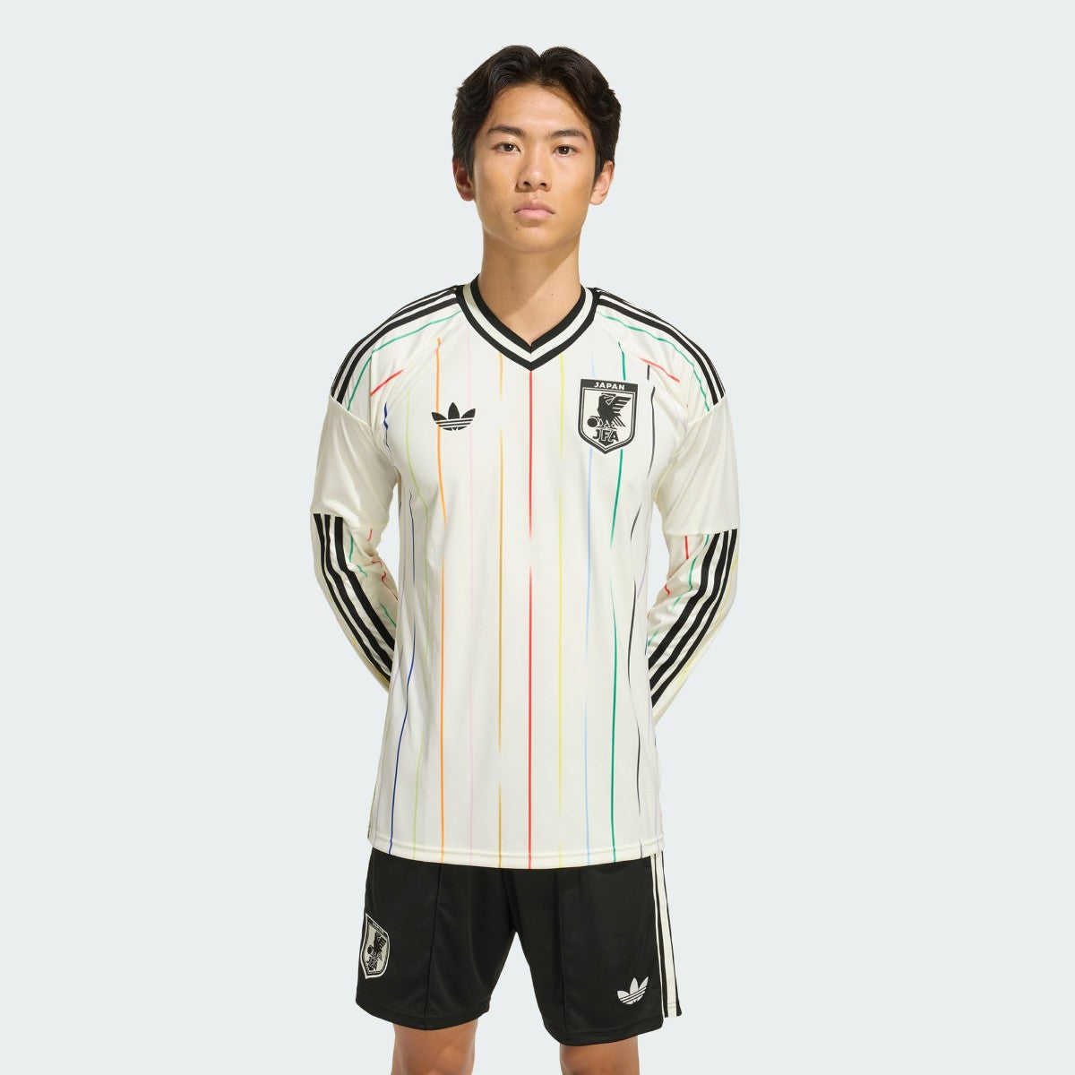adidas Japan 2026 Away Replica Long Sleeve Jersey アディダス 日本代表 2026 アウェイ レプリカ L/Sジャージ JZ9697【メンズ サッカー ユニフォーム レプリカ 長袖 スリムフィット 26FW】