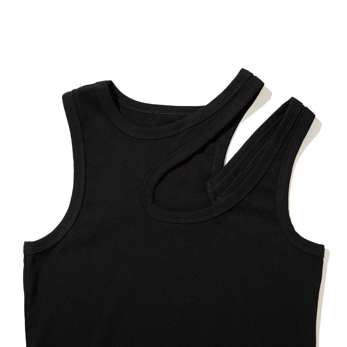 ANNA SUI NYC Cut-Off Tank Top アナスイ エヌワイシー カットオフタンクトップ 16115403【レディース コットン素材 アシンメトリー 26SS】