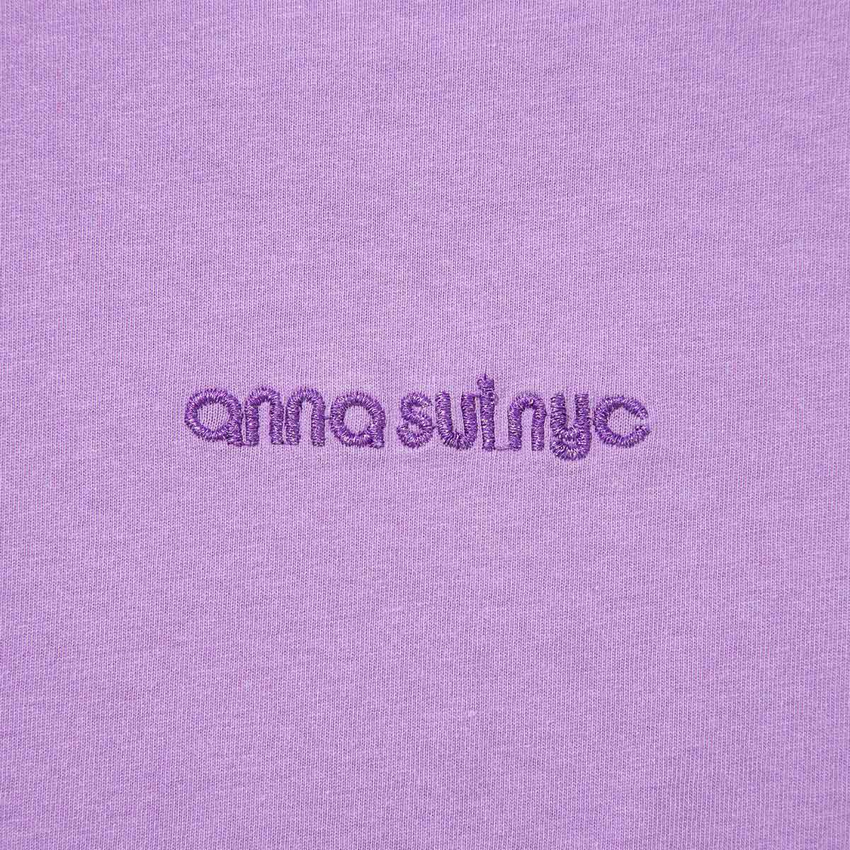ANNA SUI NYC Glitter Logo T-shirt アナスイ エヌワイシー ラメ ロゴTシャツ 16117402【レディース ロゴTシャツ 半袖 ラメ 26SS】