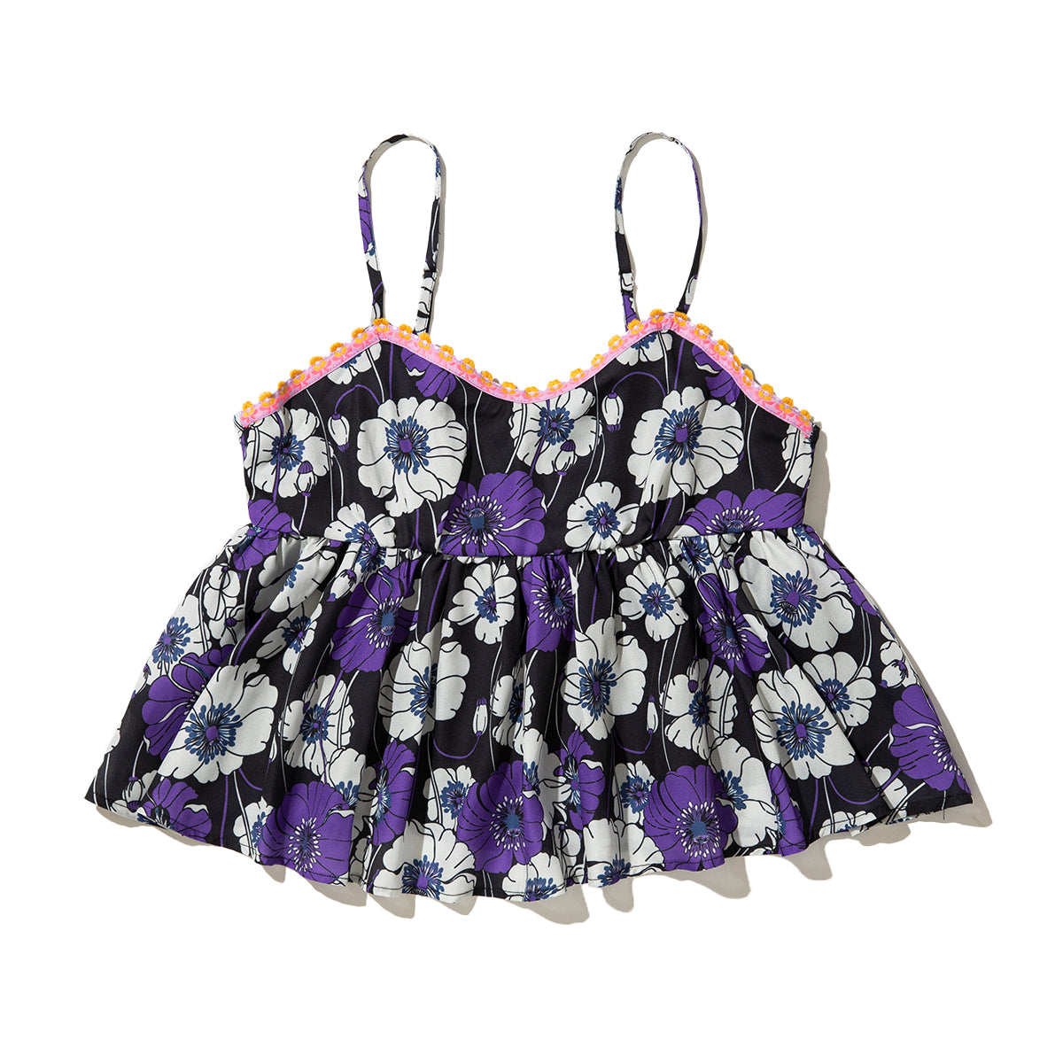 ANNA SUI NYC SUMMER RETRO FLORAL CAMISOLE アナスイ エヌワイシー サマーレトロフラワーキャミソール 16118407【レディース キャミソール レディース 夏トップス フレアトップス ギャザートップス 26SS】