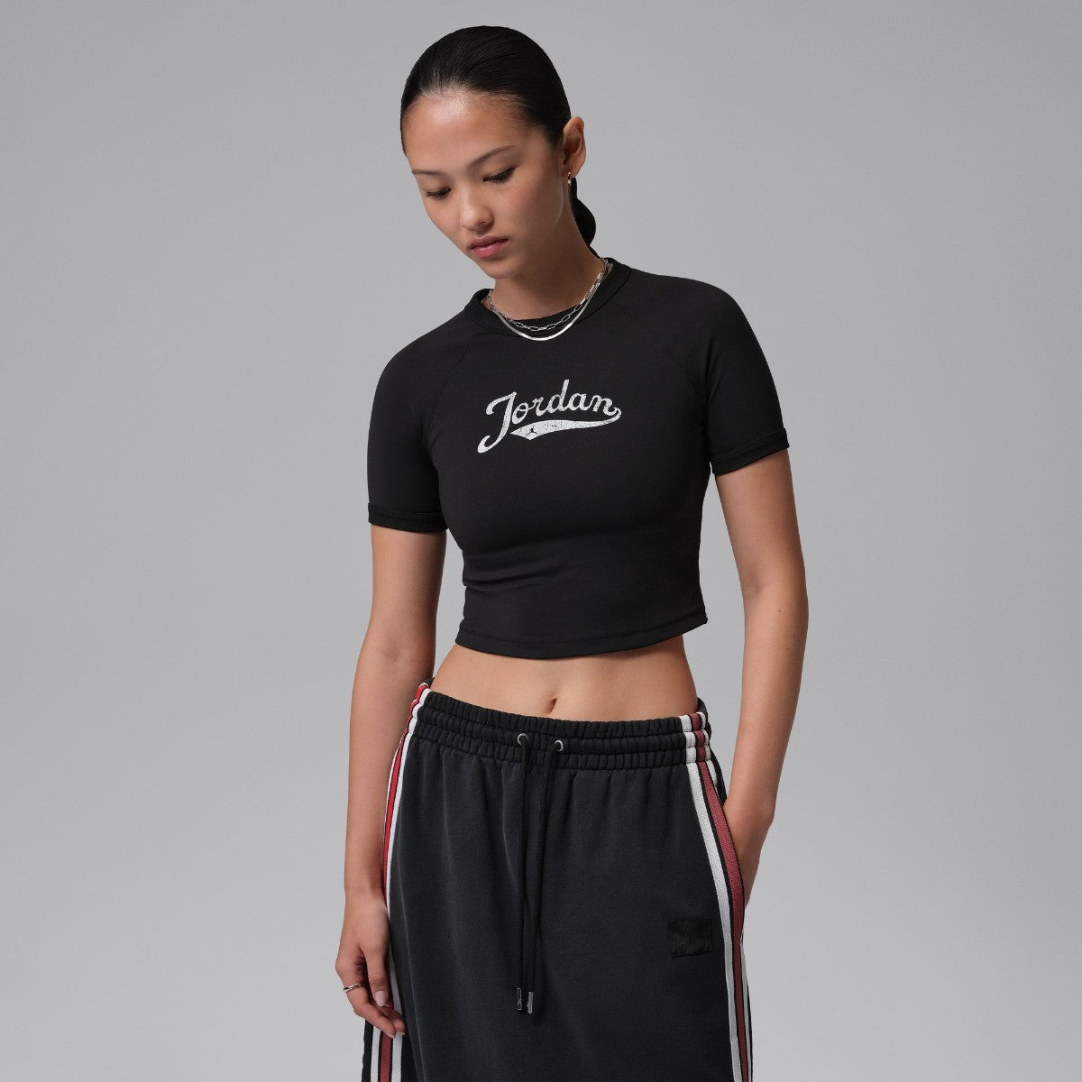 JORDAN BRAND Short Sleeve Top ジョーダンブランド ウィメンズ ショートスリーブ トップ IM7378【レディース 半袖トップス カジュアルウェア コットン素材 ルーズフィット 26FW】