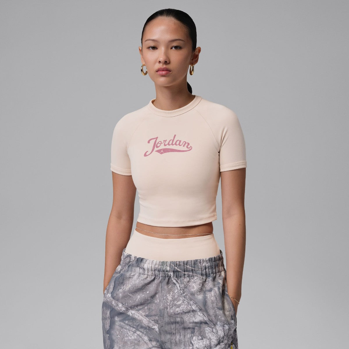 JORDAN BRAND Short Sleeve Top ジョーダンブランド ウィメンズ ショートスリーブ トップ IM7378【レディース 半袖トップス カジュアルウェア コットン素材 ルーズフィット 26FW】