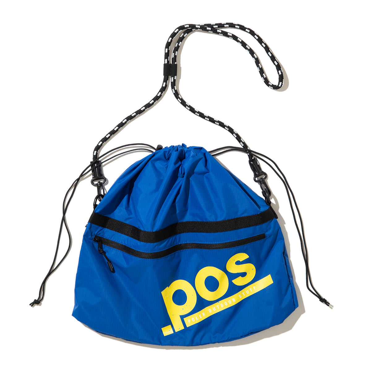 POLER DRAWSTRING SLING BAG ポーラー ドローストリング スリングバッグ 261MCV0094【メンズ ナイロン素材 ジップポケット バッグインバッグ 26SS】